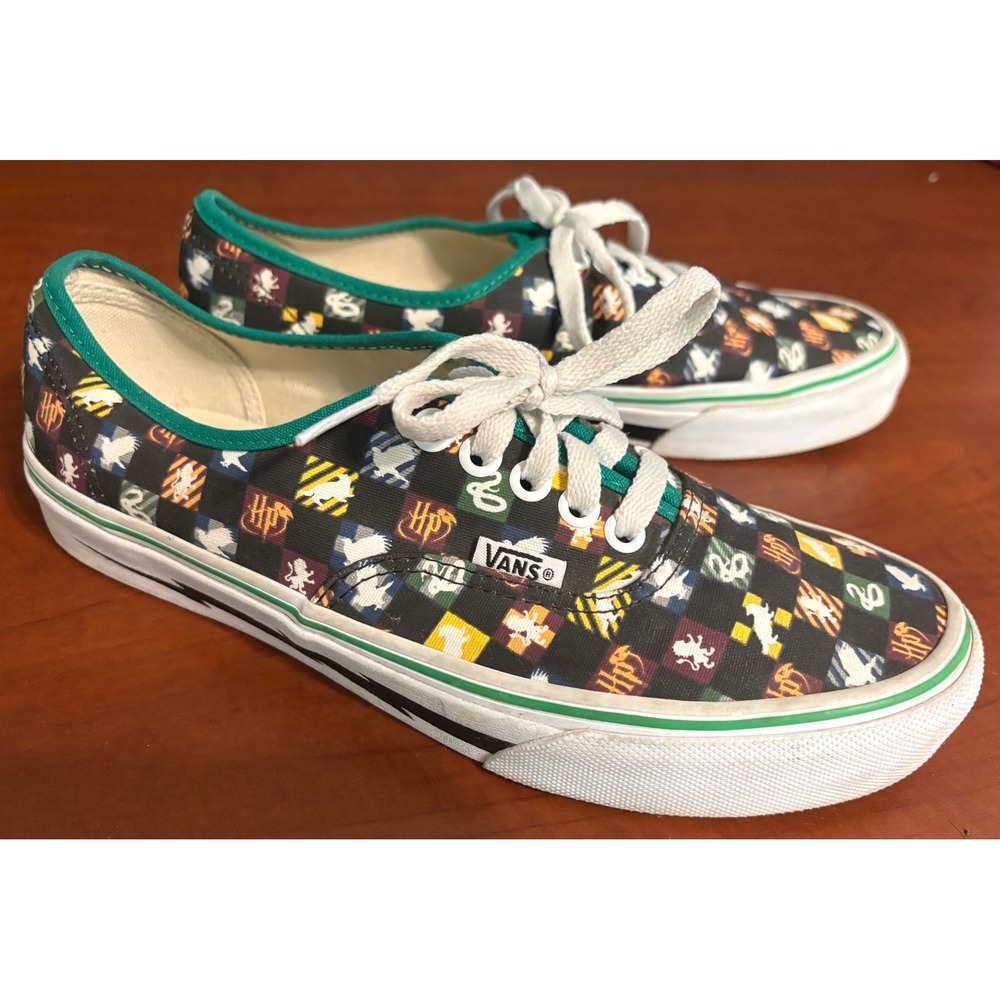 Vans Customs Harry Potter Hogwarts House Crests Sneakers Mens 7 Womens 8.5